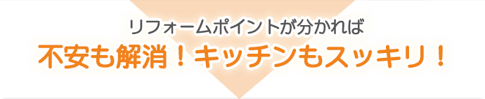 リフォームポイントがわかれば不安も解消！キッチンもスッキリ！